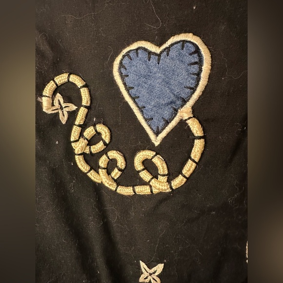 New Identity Black with Denim Patches Embroidery Jacket - Picture 3 of 8